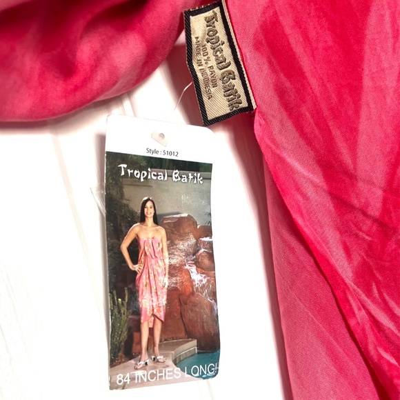 Sarong Wrap Tropical Batik 84” Long - Picture 4 of 6